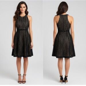 BCBGMAXAZRIA nude&black dress size 6 NWOT